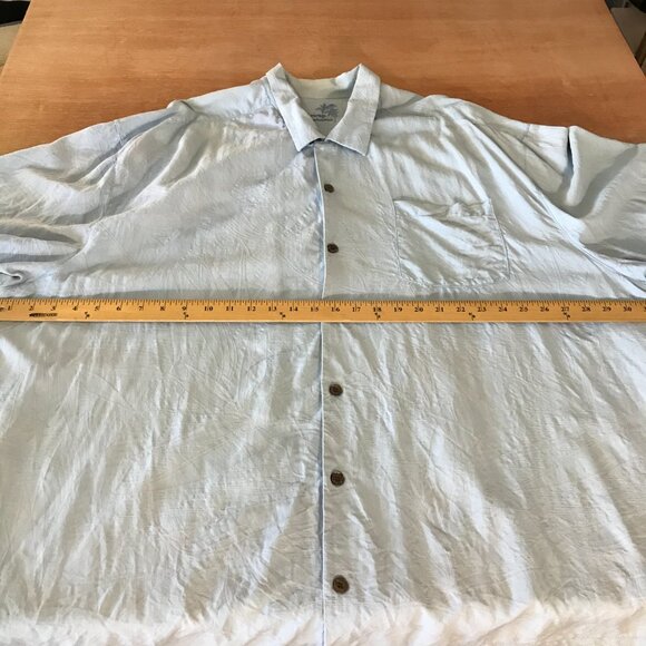 Tommy Bahama Hawaiian 100% Silk Shirt Men 3XB Blue Floral Button Up Pocket 16597 - Picture 7 of 13